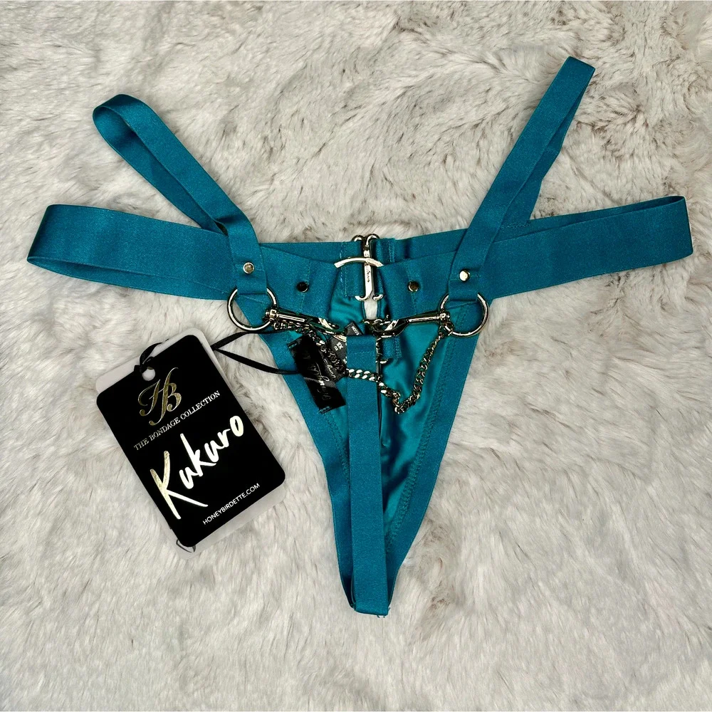 Honey Birdette KUKURO💚 Jade Green Thong XSmall